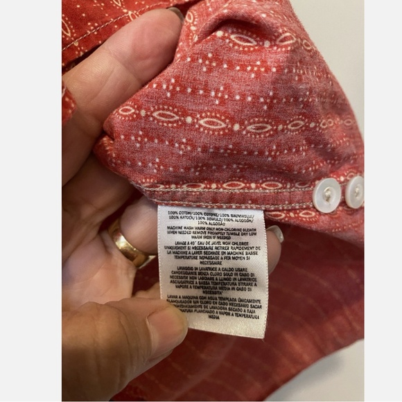 RRL Navajo Red and White striped European Vintage Rare Shirt XL 1998 - Picture 5 of 8